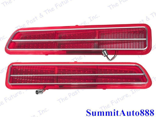 1969 69 Chevy Camaro Tail Lamp Light RS Red Lens / LED R&L Pair 2PCS CATL69-8P