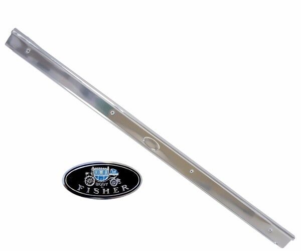 64 65 66 67 Chevy Chevelle El Camino GTO Sill Scuff Plate w/o Ribs w/ Fisher