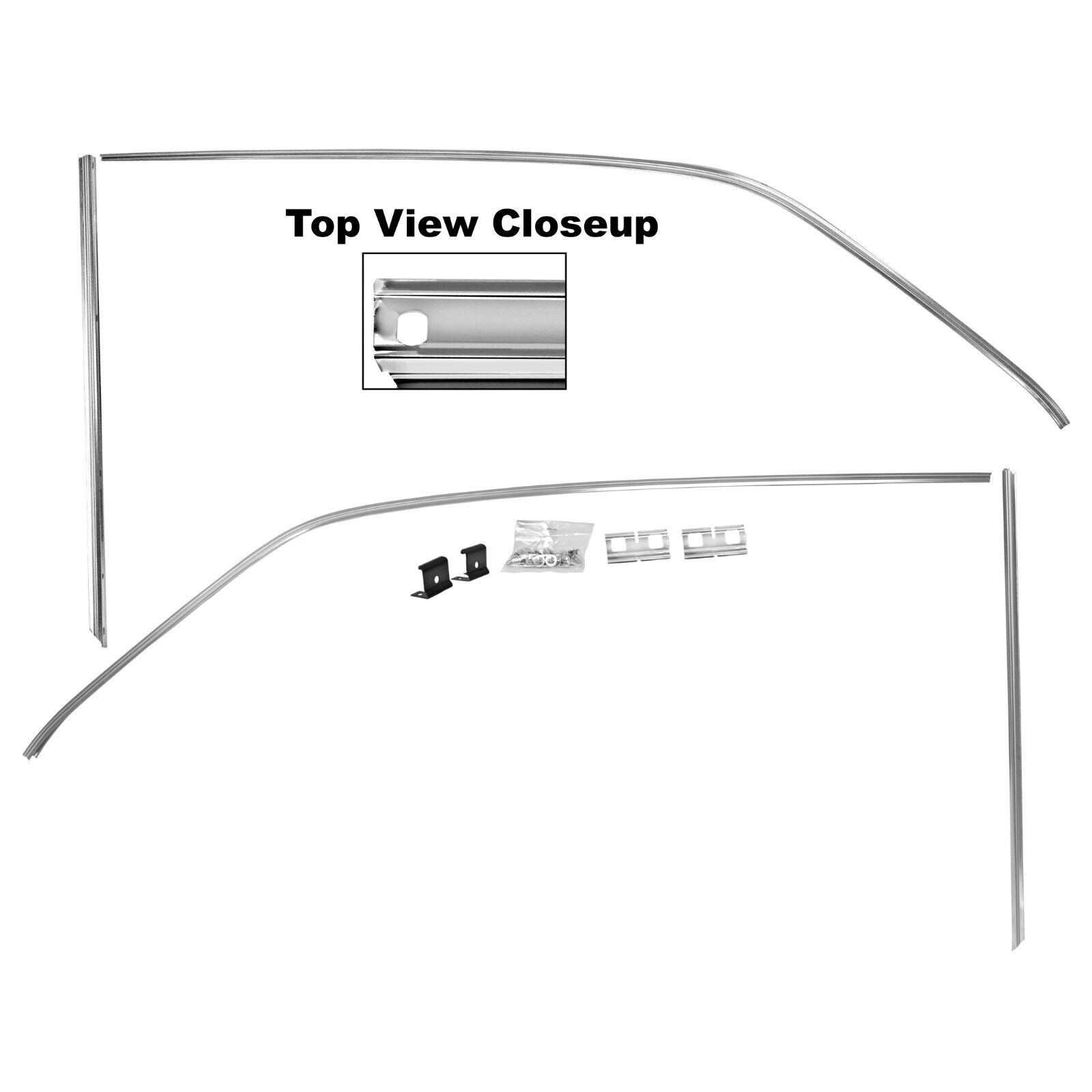 1966 1967 66 67 Chevy Chevelle Door Sash Set (holds roof rail seal)