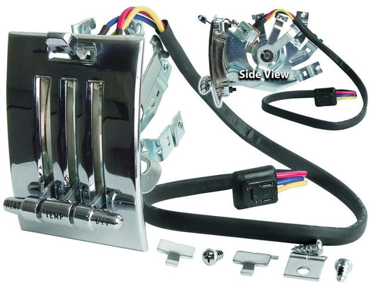 HEATER CONTROL ASSEMBLY 1965-66 FORD FALCON W/3 SPD SWITCH, KNOBS &HARDWARE