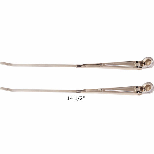 1966 1967 Chevy Impala Stainless Steel Wiper Arms 14 1/2" - Pair / 2 Pieces Dii