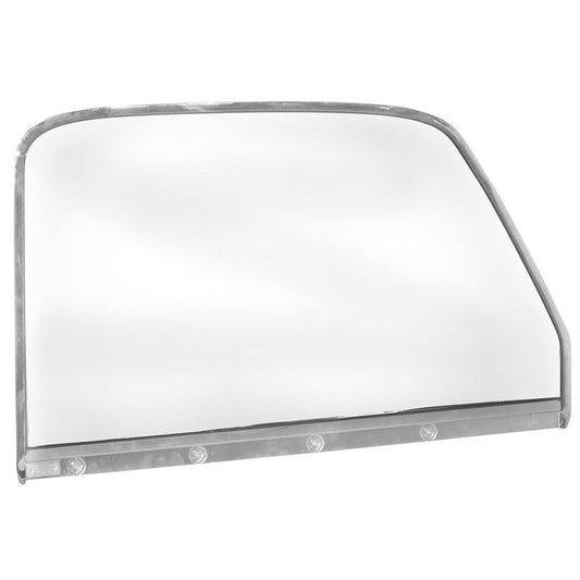 DOOR WINDOW GLASS LH 1947-50 CHEVROLET TRUCK W/CHROME FRAME