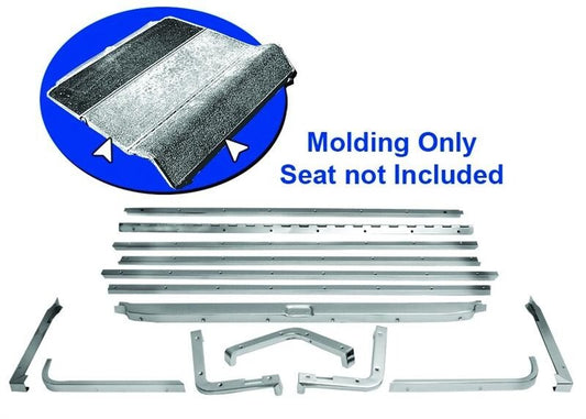 MOLDING FOLD DOWN SEAT 1965-68 FB MUSTANG W/O RECESSED STRIKE AREA