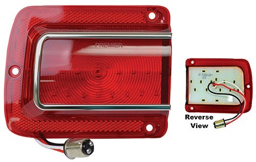 REAR TAIL LAMP ASSEMBLY LH DRIVER SIDE 1965 CHEVROLET CHEVELLE RED (LED)