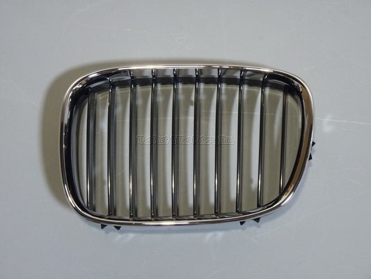 BMW E39 5-Series Aftermarket Front Kidney Grille Grill Chrome Black Left