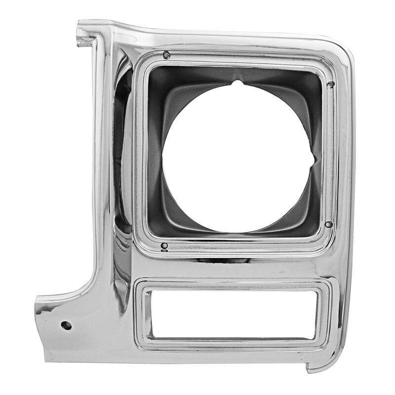 HEADLAMP DOOR LH SINGLE ROUND LAMP 1979-80 CHEVY TRUCK CHROME/SILVER