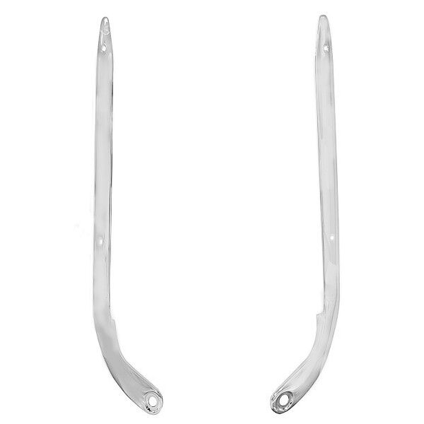 1961~1964 Impala Front Bucket Seat Back Trim Molding Chrome Metal 2 Pieces Set 
