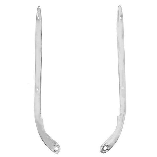 1961~1964 Impala Front Bucket Seat Back Trim Molding Chrome Metal 2 Pieces Set 