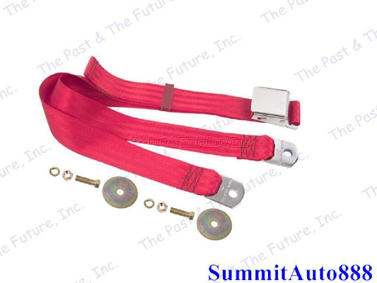 1947 - 1981 Universal 74" Seat Belt - Bright Red CASB4781-7