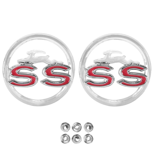 1963 63 Chevy Impala Quarter Panel Emblem - SS - Pair / 2 PCS IMEM63-6