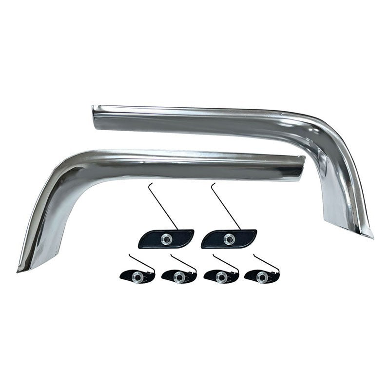 FRONT EYEBROW MOLDING 1969 MERCURY COUGAR PAIR W/CLIPS