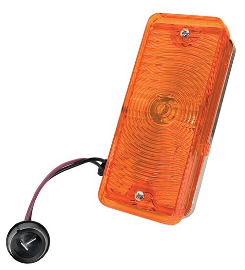 PARKING LAMP ASSEMBLY LH DRIVER SIDE 1967-68 CHEVROLET TRUCK (AMBER)