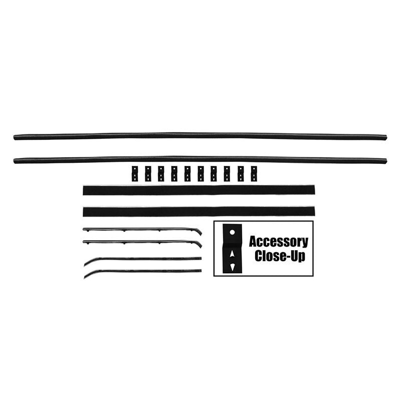 DOOR WINDOW CHANNEL KIT 1955-59 CHEROLET TRUCK W/CLIPS