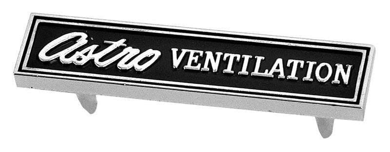 DASH CARRIER BADGE 1969-1970 "ASTRO VENTILATION" CHEVROLET CAMARO