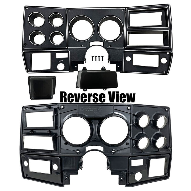 TRUCK DASH BEZEL W/O A-C BLACK/SILVER 1978-80 CHEVROKET TRUCK