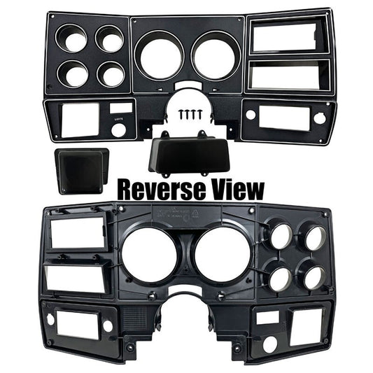 TRUCK DASH BEZEL W/O A-C BLACK/SILVER 1978-80 CHEVROKET TRUCK