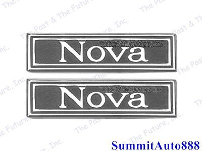 1969 1970 1971 1972 Chevy Nova Door Panel Emblem Pair Right & Left Side