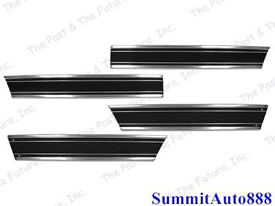 Chevy Pickup Truck Front Rear Lower Bed Molding Short Black R&L CPMG6972-2P+6P