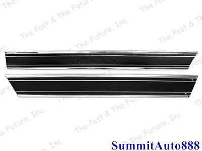 Chevy Pickup Truck Front Rear Lower Bed Molding Long Black Left CPMG6972-1L+5L