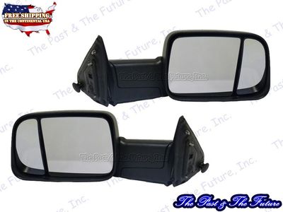 Textured Manual Telescoping Outer Side View Towing Door Mirror R&L DGC49410EL+R