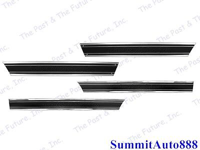 Chevy Pickup Truck Front Rear Lower Bed Molding Long Black R&L CPMG6972-1P+5P