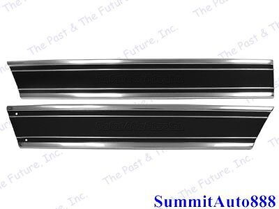 1969~1972 Chevy Pickup Truck Lower Bed Molding Front & Rear Right Short Black
