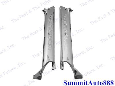 1967 67 Chevy Camaro Firebird Pillar Post Molding Chrome Coupe Pair 2PC CAMG67-6