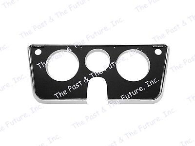 69 70 71 72 Chevy Pickup Truck Dash Bezel - 3 Hole - Black & Chrome CPDS6972-2